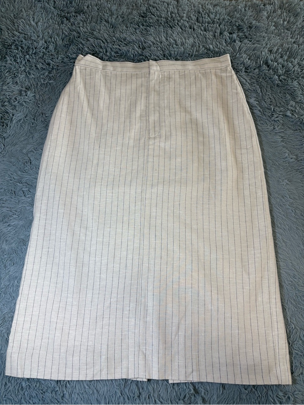 Banana Republic Classic Cream Pinstripe Pencil Skirt
